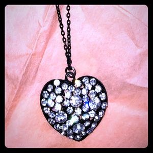 Heart bling necklace